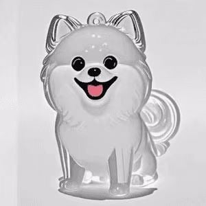 KFX-0924349 Transparent Fur Storage Box for Puppies - Decorative Keepsake Dust-Proof Ornament
