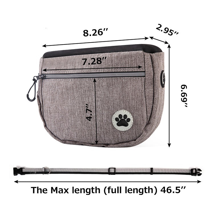 KFX-0924733 All-Purpose Outdoor Dog Training Waist Bag with Snack Compartment and Accessories