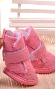 KFX-0925117 Warm Snow Boots for Small Dogs - Cotton & Rubber Sole Puppy Footwear