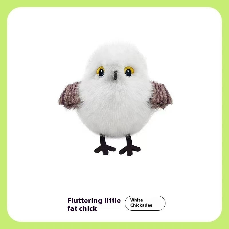 KFX-0927933 Small Plush Fat Cat Toy - Self-Hi Relieving Simulation Bird for Pets