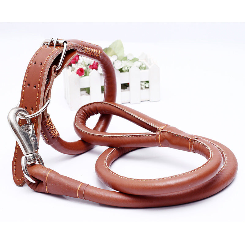 KFX-0928061 Dog Walking Leash Set with Adjustable Collar - Durable PU Material, Multiple Sizes Available