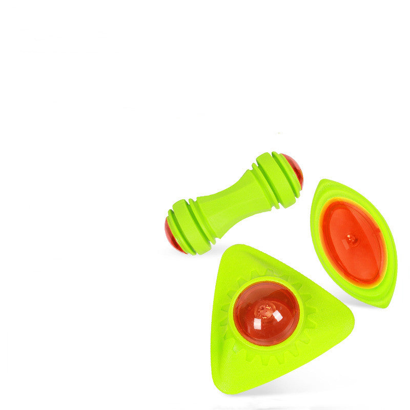 KFX-0929085 Luminous Bite-Resistant Interactive Dog Toy Set - Molar Rod, Teether Ball & Rugby