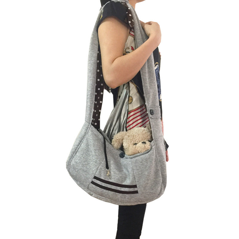 KFX-0930493 Soft Wool Pet Shoulder Bag for Small Dogs Up to 2.5kg - Solid Color Design