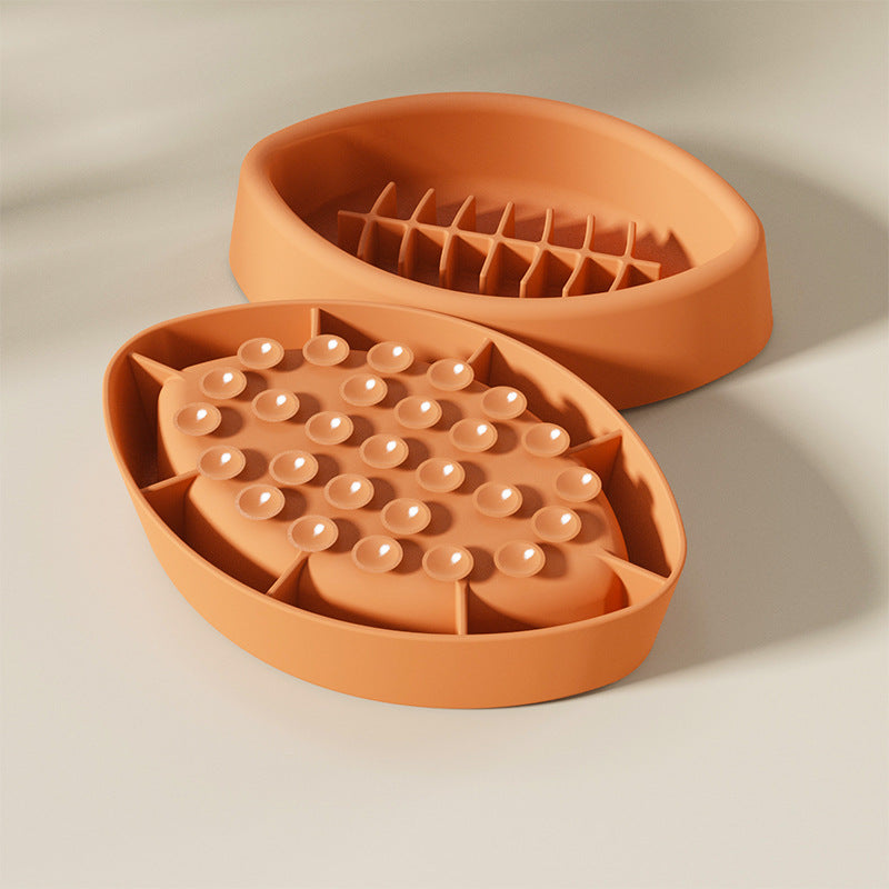KFX-0934205 Silicone Anti-Choke Slow Feeding Bowl with Suction Cup for Pets