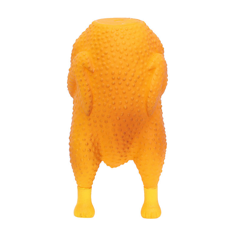 KFX-0934845 Dog Enamel Toys - Chicken Leg and Roast Chicken Design, Bite Resistant, Ideal for Indoor Play
