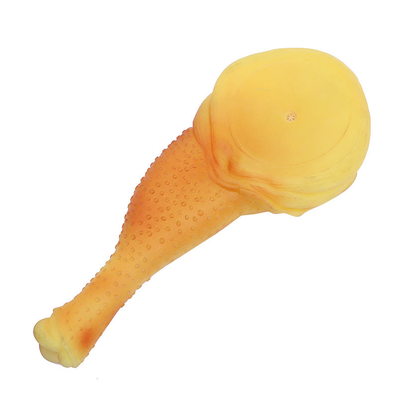 KFX-0934845 Dog Enamel Toys - Chicken Leg and Roast Chicken Design, Bite Resistant, Ideal for Indoor Play