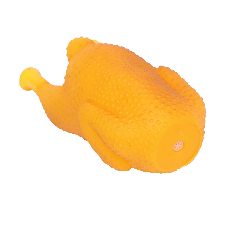KFX-0934845 Dog Enamel Toys - Chicken Leg and Roast Chicken Design, Bite Resistant, Ideal for Indoor Play