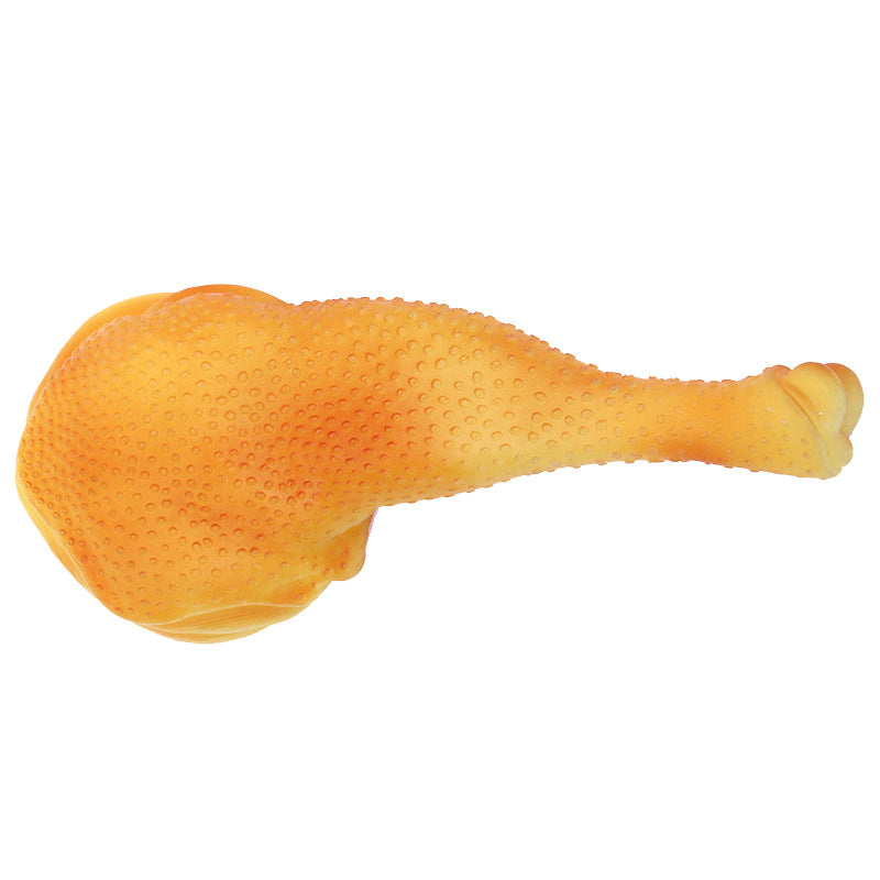 KFX-0934845 Dog Enamel Toys - Chicken Leg and Roast Chicken Design, Bite Resistant, Ideal for Indoor Play