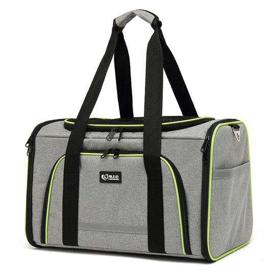 KFX-0936253 One-Shoulder Portable Folding Pet Carrier Bag - Versatile Oxford Cloth Design with Built-In Pet Pad