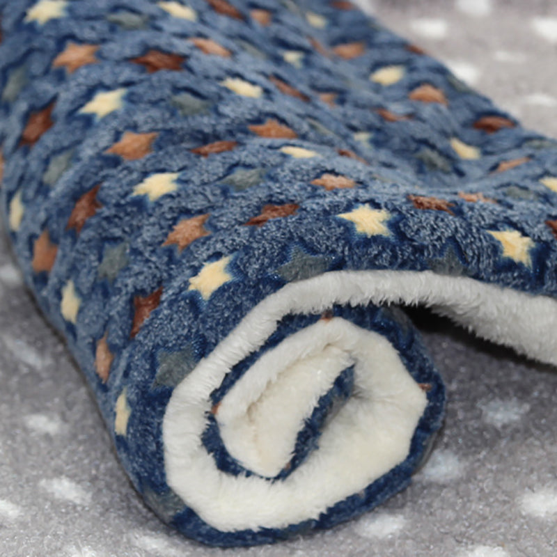 KFX-0937277 Reversible Fleece Pet Bed Mat - Soft, Washable Crate Pad for Dogs and Cats in Multiple Sizes