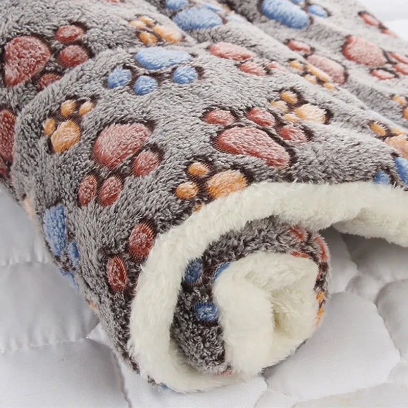 KFX-0937277 Reversible Fleece Pet Bed Mat - Soft, Washable Crate Pad for Dogs and Cats in Multiple Sizes