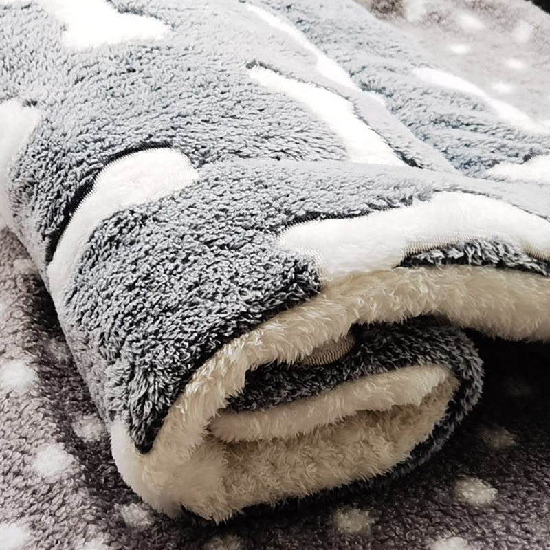 KFX-0937277 Reversible Fleece Pet Bed Mat - Soft, Washable Crate Pad for Dogs and Cats in Multiple Sizes