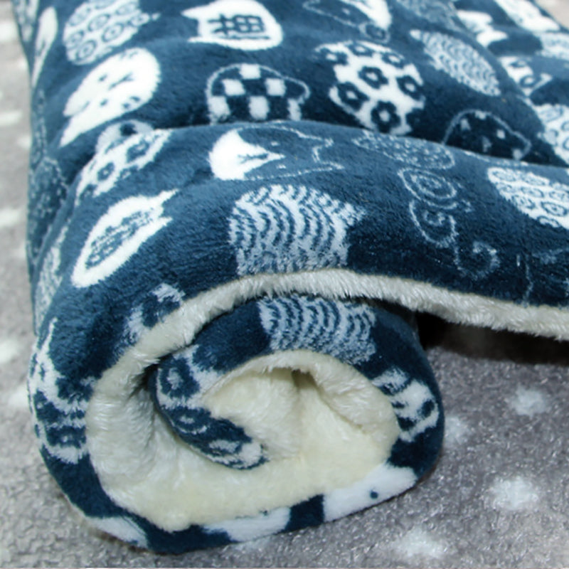 KFX-0937277 Reversible Fleece Pet Bed Mat - Soft, Washable Crate Pad for Dogs and Cats in Multiple Sizes