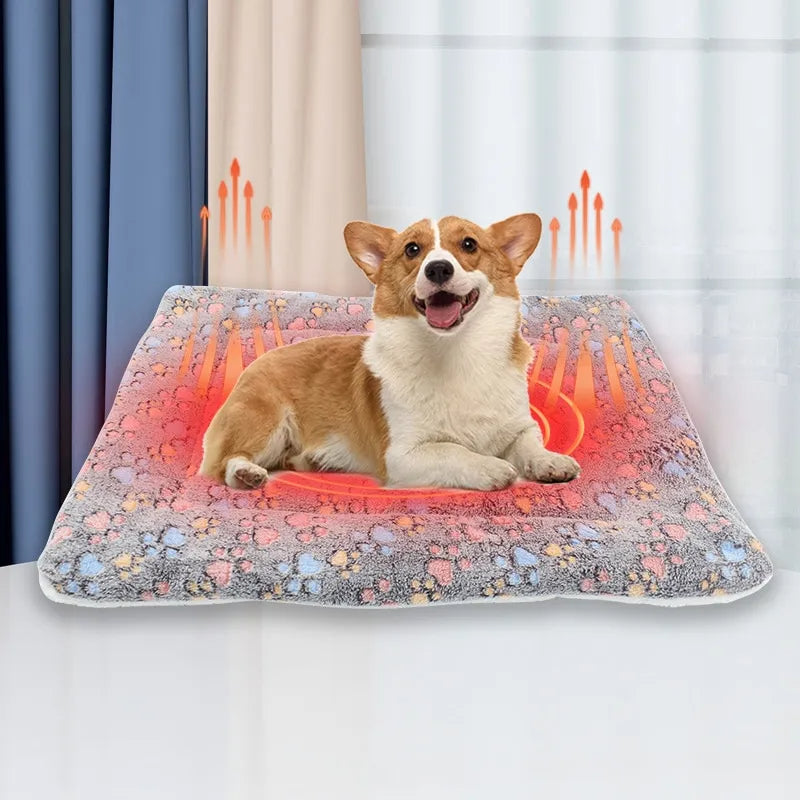 KFX-0937277 Reversible Fleece Pet Bed Mat - Soft, Washable Crate Pad for Dogs and Cats in Multiple Sizes