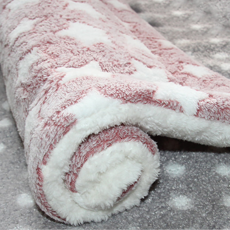 KFX-0937277 Reversible Fleece Pet Bed Mat - Soft, Washable Crate Pad for Dogs and Cats in Multiple Sizes