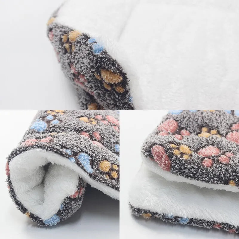 KFX-0937277 Reversible Fleece Pet Bed Mat - Soft, Washable Crate Pad for Dogs and Cats in Multiple Sizes