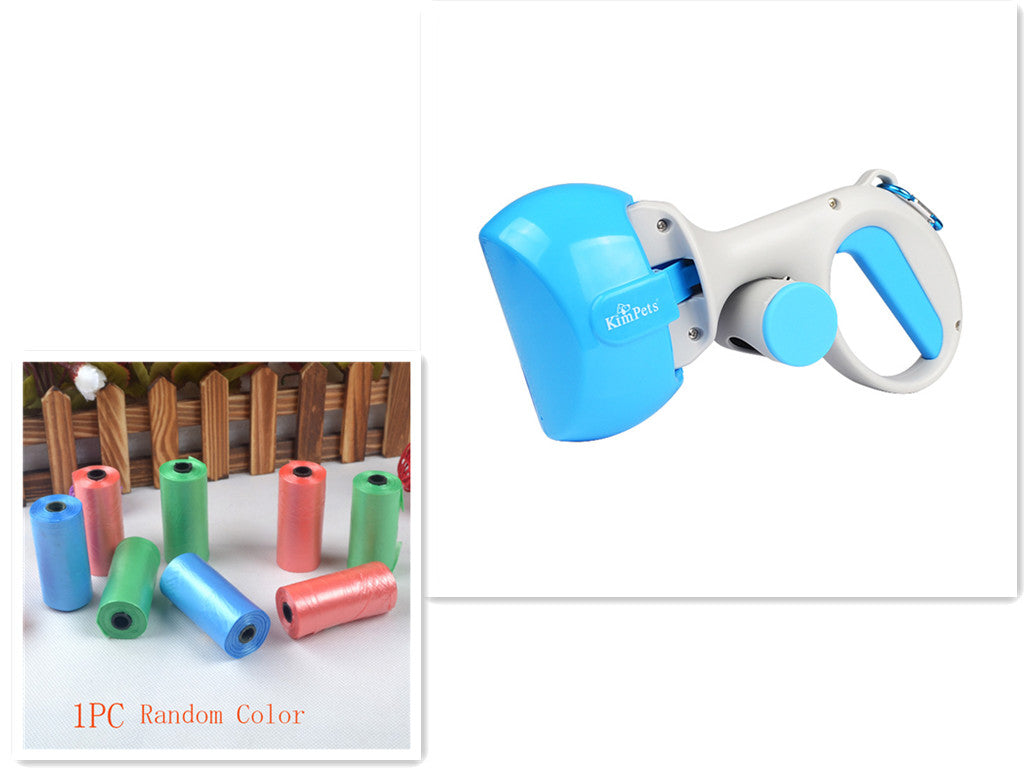 KFX-0937789 Automatic Portable Dog Pooper Scooper with Plastic Bag for Easy Cleanup