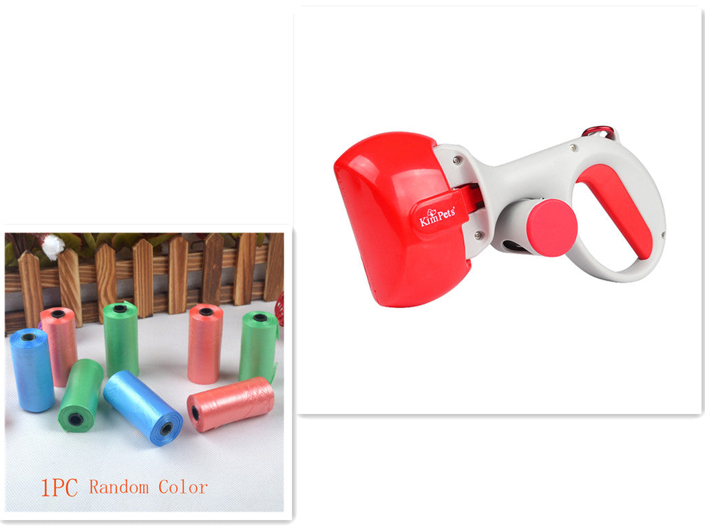 KFX-0937789 Automatic Portable Dog Pooper Scooper with Plastic Bag for Easy Cleanup