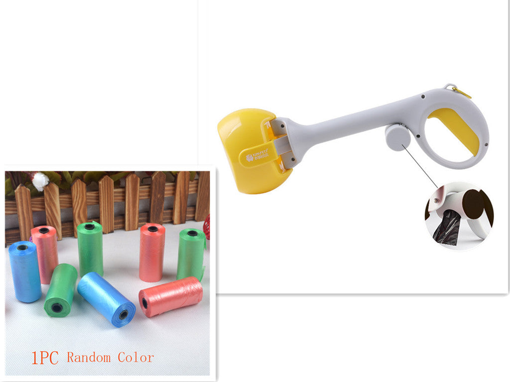 KFX-0937789 Automatic Portable Dog Pooper Scooper with Plastic Bag for Easy Cleanup