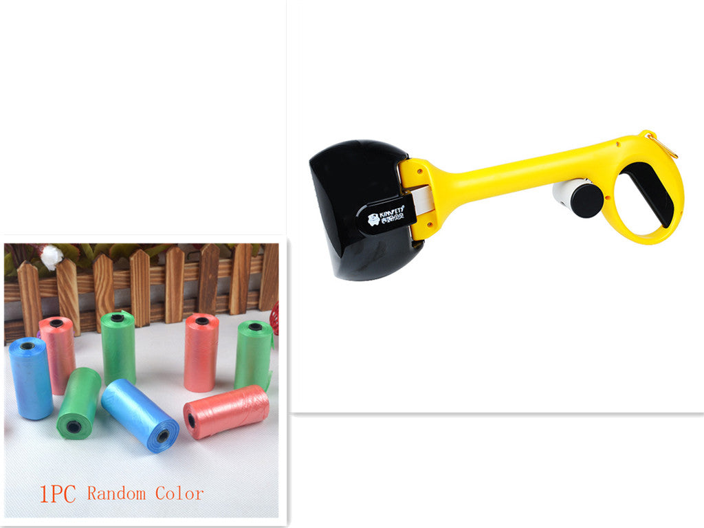 KFX-0937789 Automatic Portable Dog Pooper Scooper with Plastic Bag for Easy Cleanup