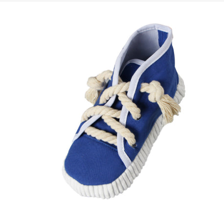 KFX-0940605 Pet Simulation Sounding Toy - Colorful Cloth Canvas Shoes for Interactive Play