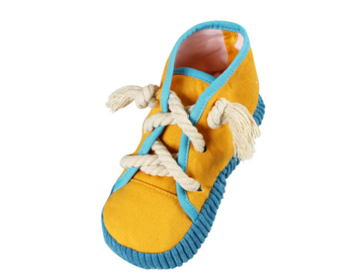 KFX-0940605 Pet Simulation Sounding Toy - Colorful Cloth Canvas Shoes for Interactive Play