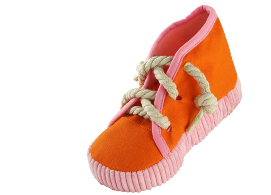 KFX-0940605 Pet Simulation Sounding Toy - Colorful Cloth Canvas Shoes for Interactive Play