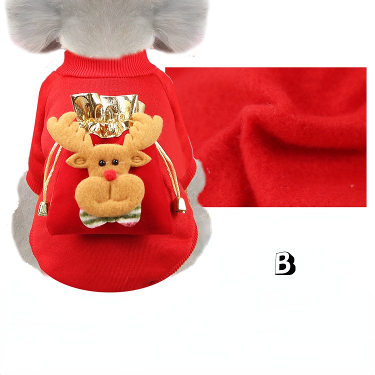 KFX-0944189 Santa Outfit for Pets - Comfortable Cotton Clothes for Christmas Celebrations