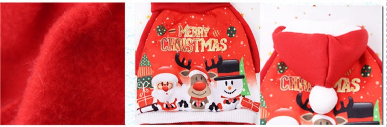 KFX-0944189 Santa Outfit for Pets - Comfortable Cotton Clothes for Christmas Celebrations