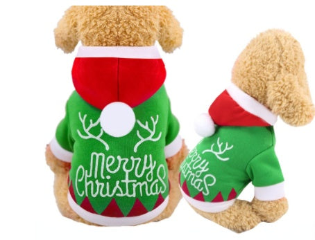 KFX-0944189 Santa Outfit for Pets - Comfortable Cotton Clothes for Christmas Celebrations