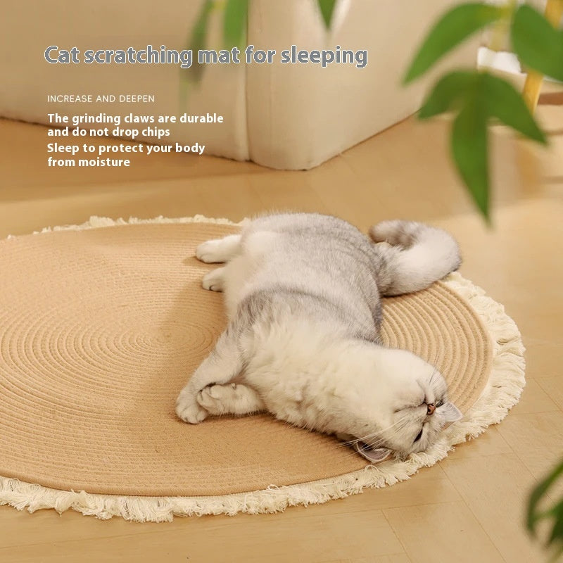 KFX-0945725 Wear-Resistant Scratch-Resistant Integrated Cat Nest with Cotton Mattress and Natural Papyrus Padding