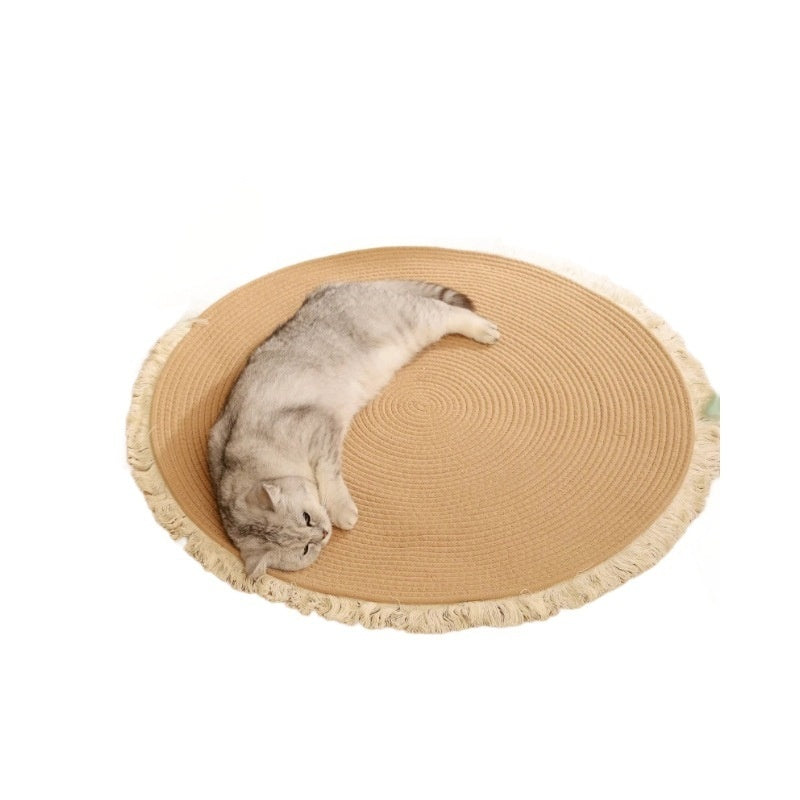 KFX-0945725 Wear-Resistant Scratch-Resistant Integrated Cat Nest with Cotton Mattress and Natural Papyrus Padding