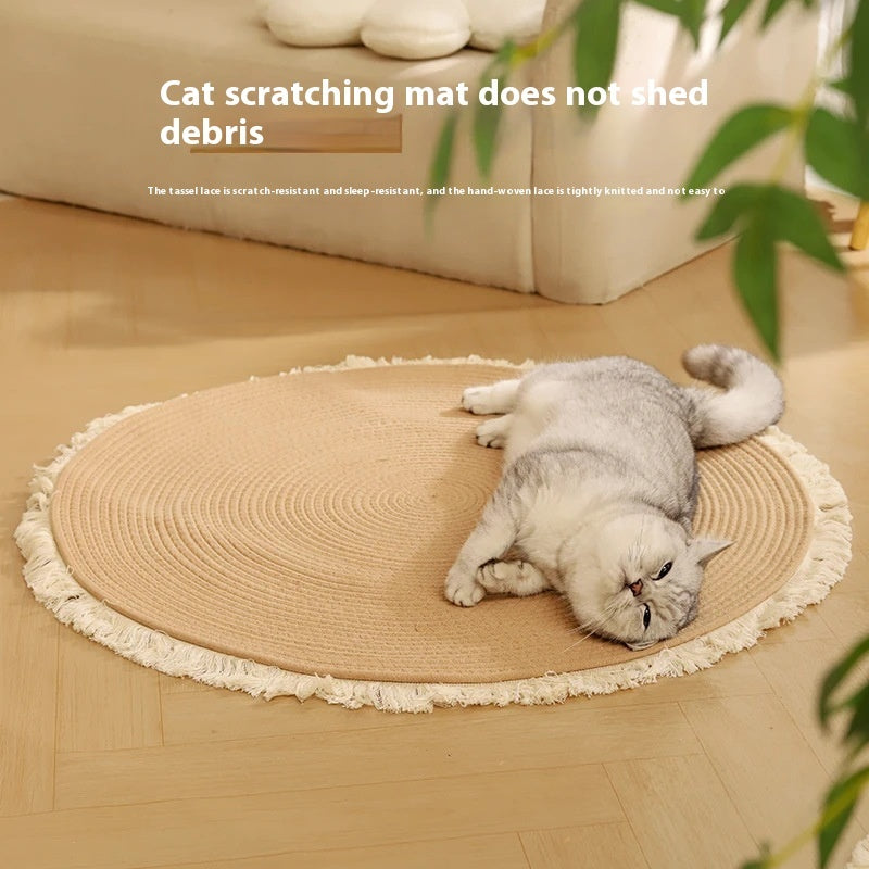 KFX-0945725 Wear-Resistant Scratch-Resistant Integrated Cat Nest with Cotton Mattress and Natural Papyrus Padding