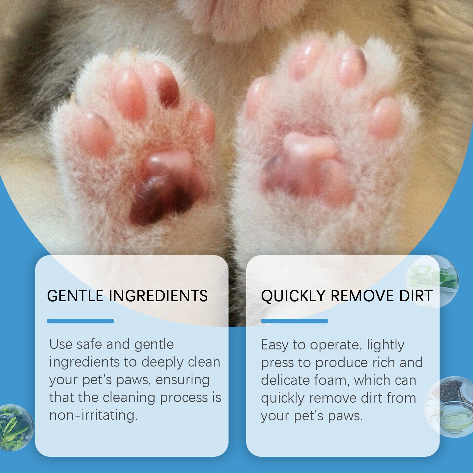 KFX-0947389 Pet Foot Cleaner Foam for Easy Paw and Foot Care - 100ml