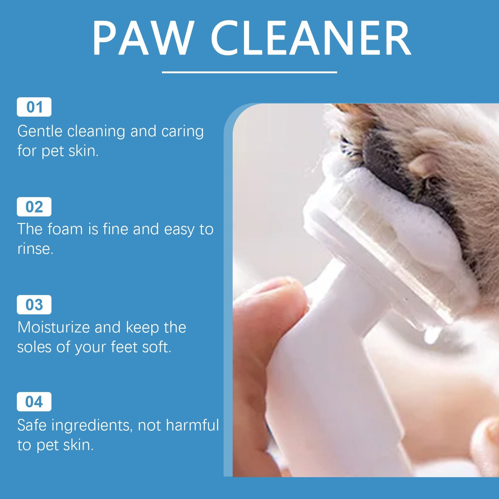 KFX-0947389 Pet Foot Cleaner Foam for Easy Paw and Foot Care - 100ml