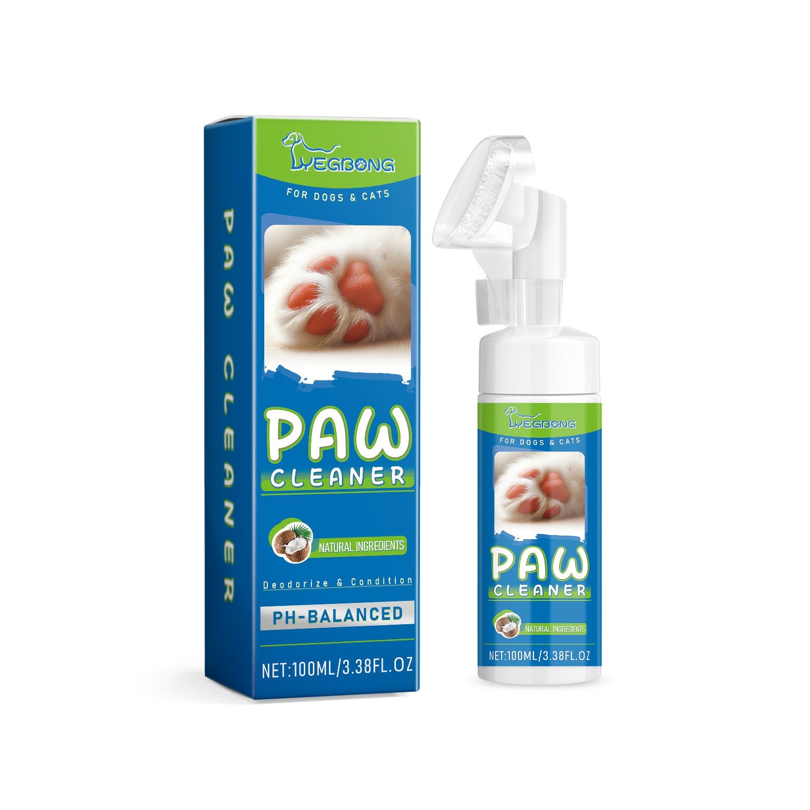 KFX-0947389 Pet Foot Cleaner Foam for Easy Paw and Foot Care - 100ml