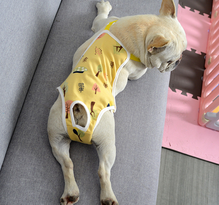 KFX-0947901 Comfortable Cotton Menstrual Pants for Women in Yellow and Pink Designs