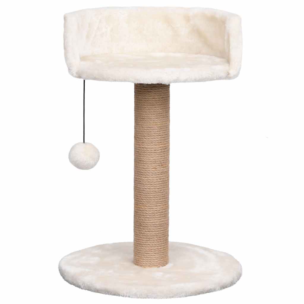 KFX-0948797 Cozy Cat Tree with Seagrass Scratching Post and Hanging Toy, 49 cm Height