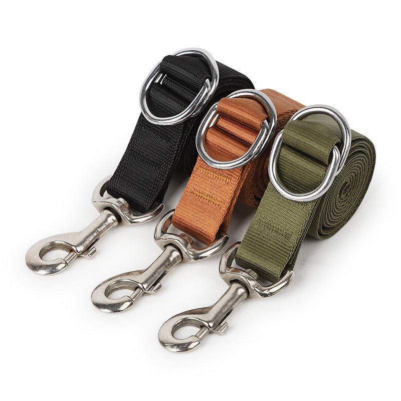 KFX-0949309 Adjustable Polyester Dog Leash with Golden Wool Edge for Large Breeds