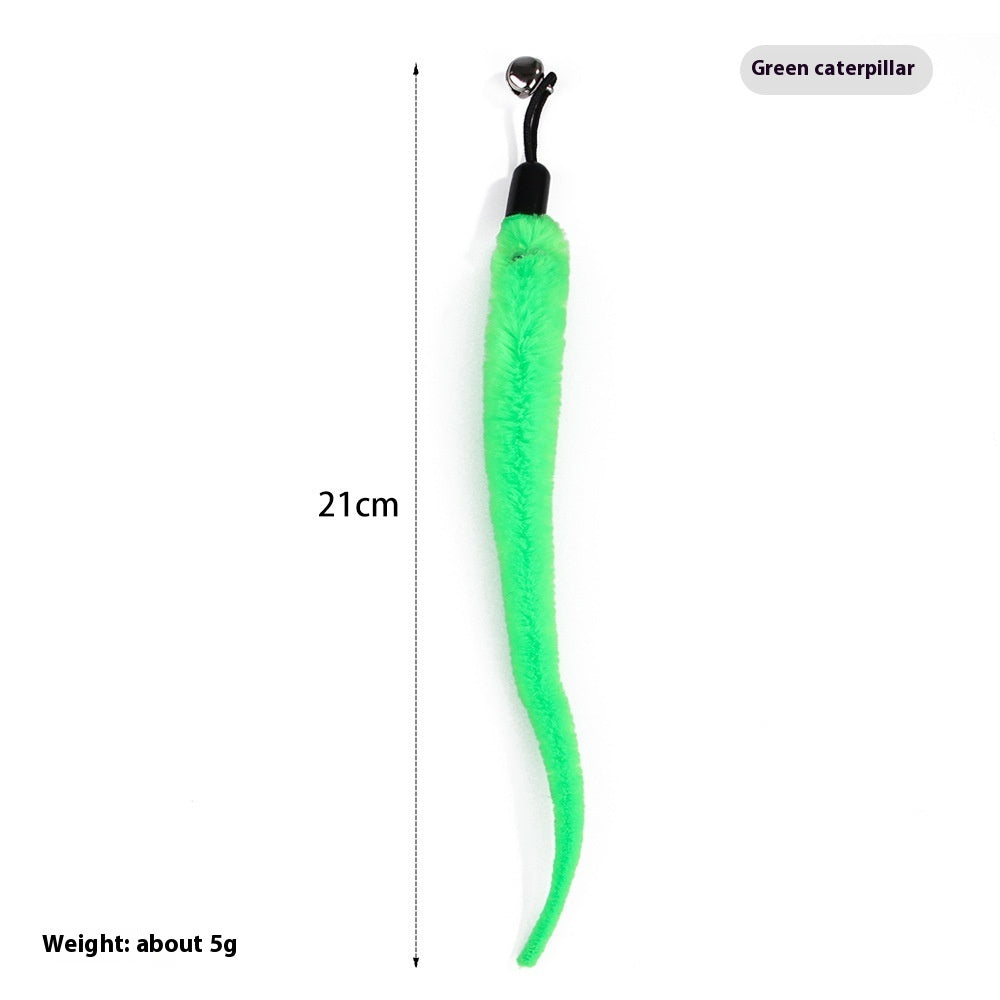 KFX-0950333 Telescopic Cat Wand Toy with Glass Fiber and Plush, Extends to 98cm
