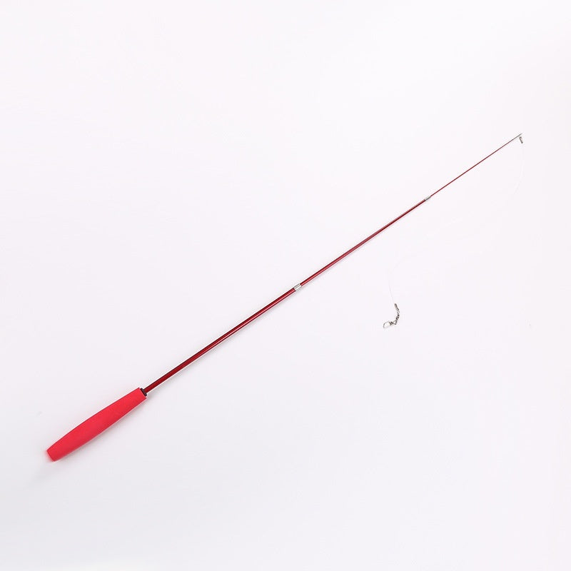 KFX-0950333 Telescopic Cat Wand Toy with Glass Fiber and Plush, Extends to 98cm
