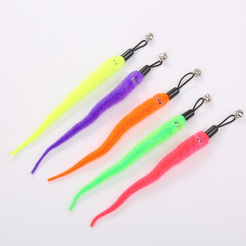 KFX-0950333 Telescopic Cat Wand Toy with Glass Fiber and Plush, Extends to 98cm