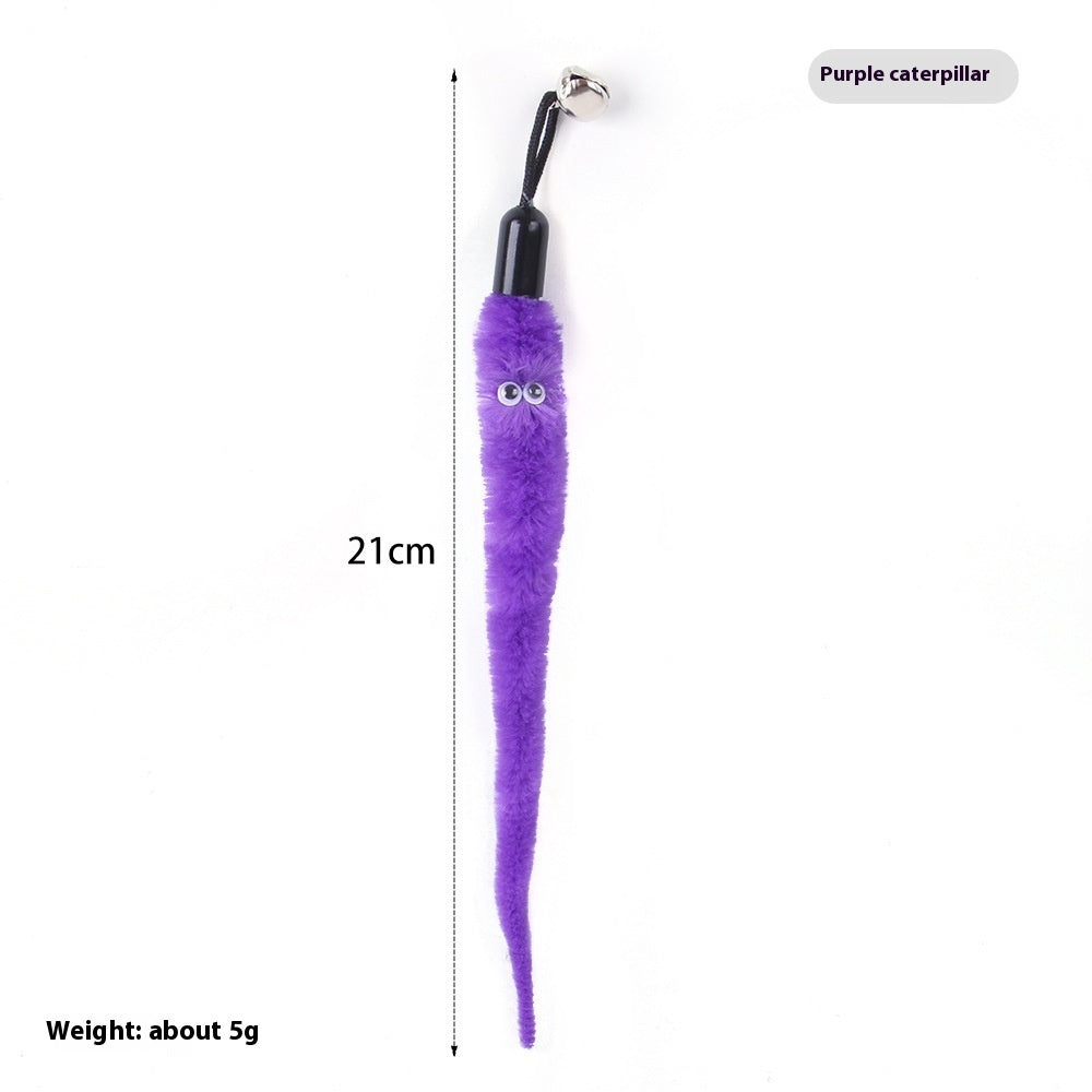 KFX-0950333 Telescopic Cat Wand Toy with Glass Fiber and Plush, Extends to 98cm