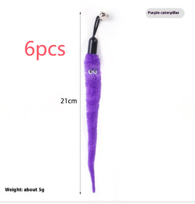 KFX-0950333 Telescopic Cat Wand Toy with Glass Fiber and Plush, Extends to 98cm