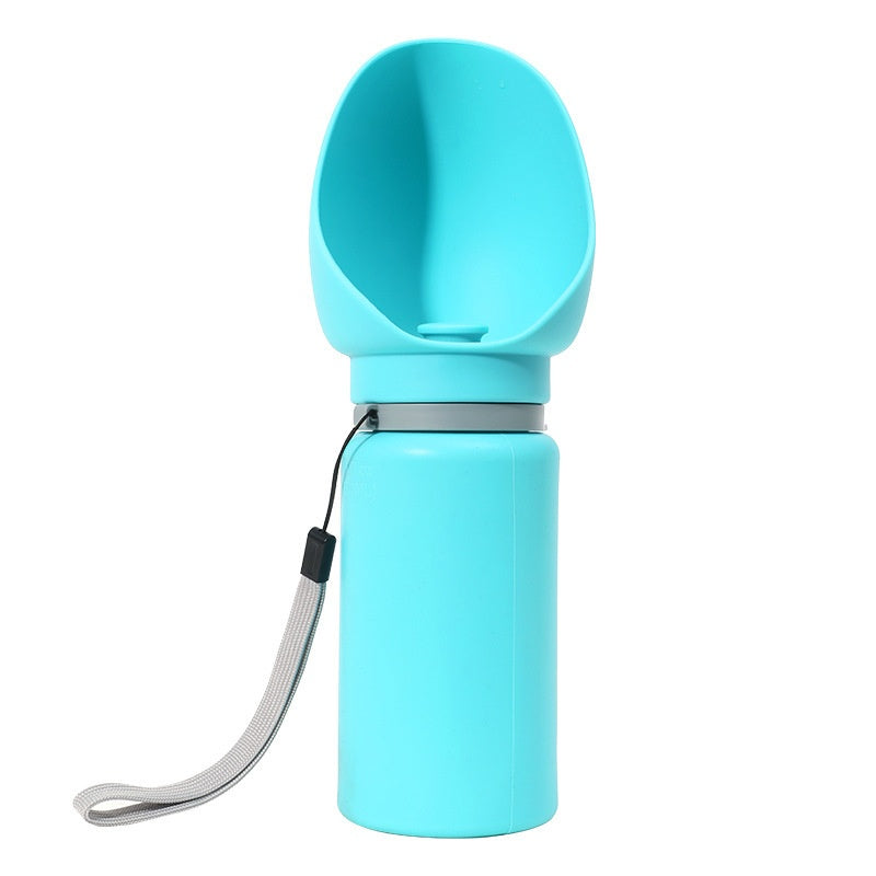 KFX-0951357 Portable Folding Pet Water Bottle | BPA-Free Silicone Drinking Dispenser for Dogs and Cats - 550ml