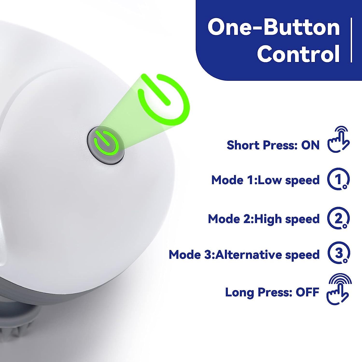 KFX-0952765 Electric Pet Massager for Cats and Dogs - Deep Tissue Soothing Tool with Rechargeable Design and Four Rotating Heads for Joint Relief and Relaxation
