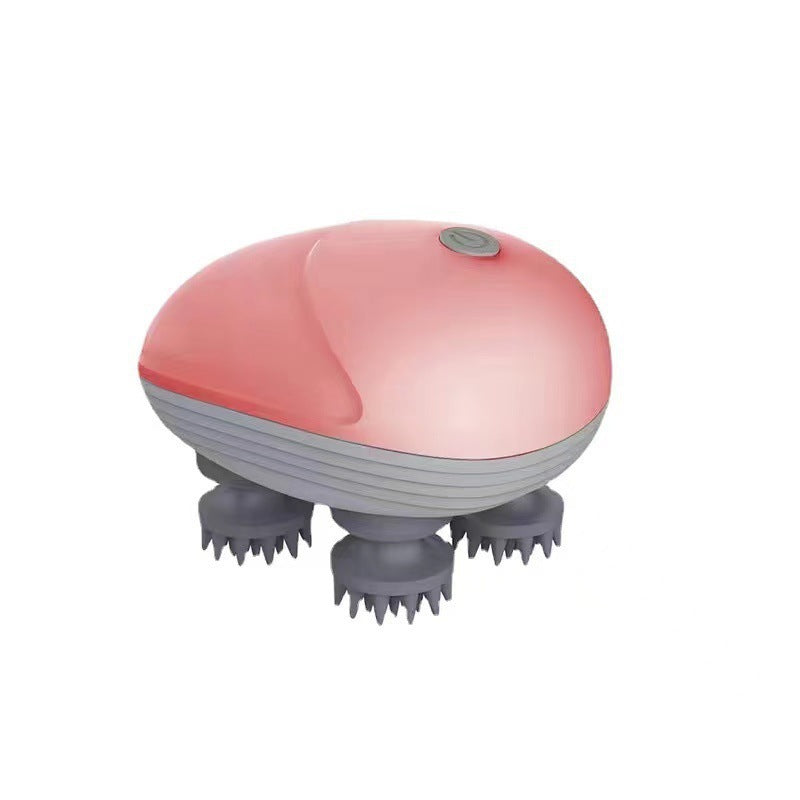 KFX-0952765 Electric Pet Massager for Cats and Dogs - Deep Tissue Soothing Tool with Rechargeable Design and Four Rotating Heads for Joint Relief and Relaxation