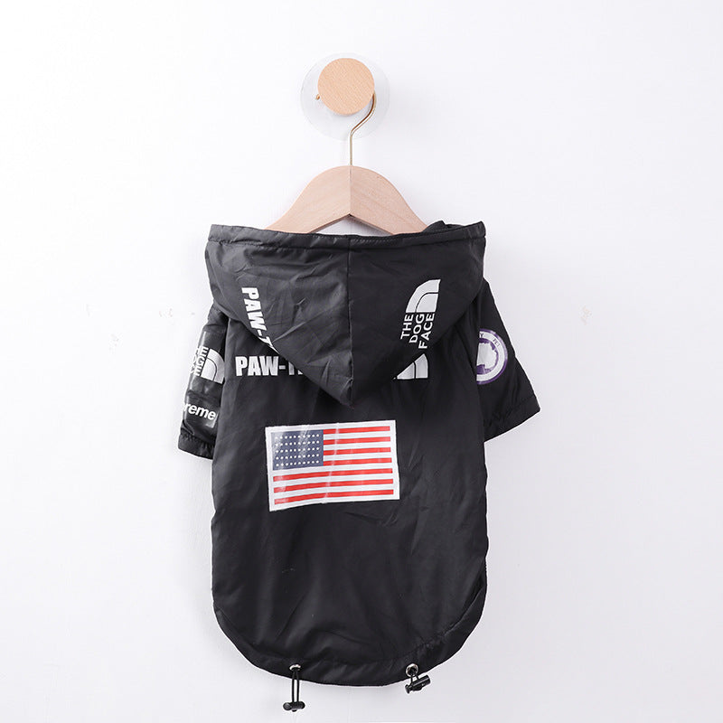 KFX-0952893 Large Dog Shell Jacket in Waste Paper Print - Sizes S to 5XL