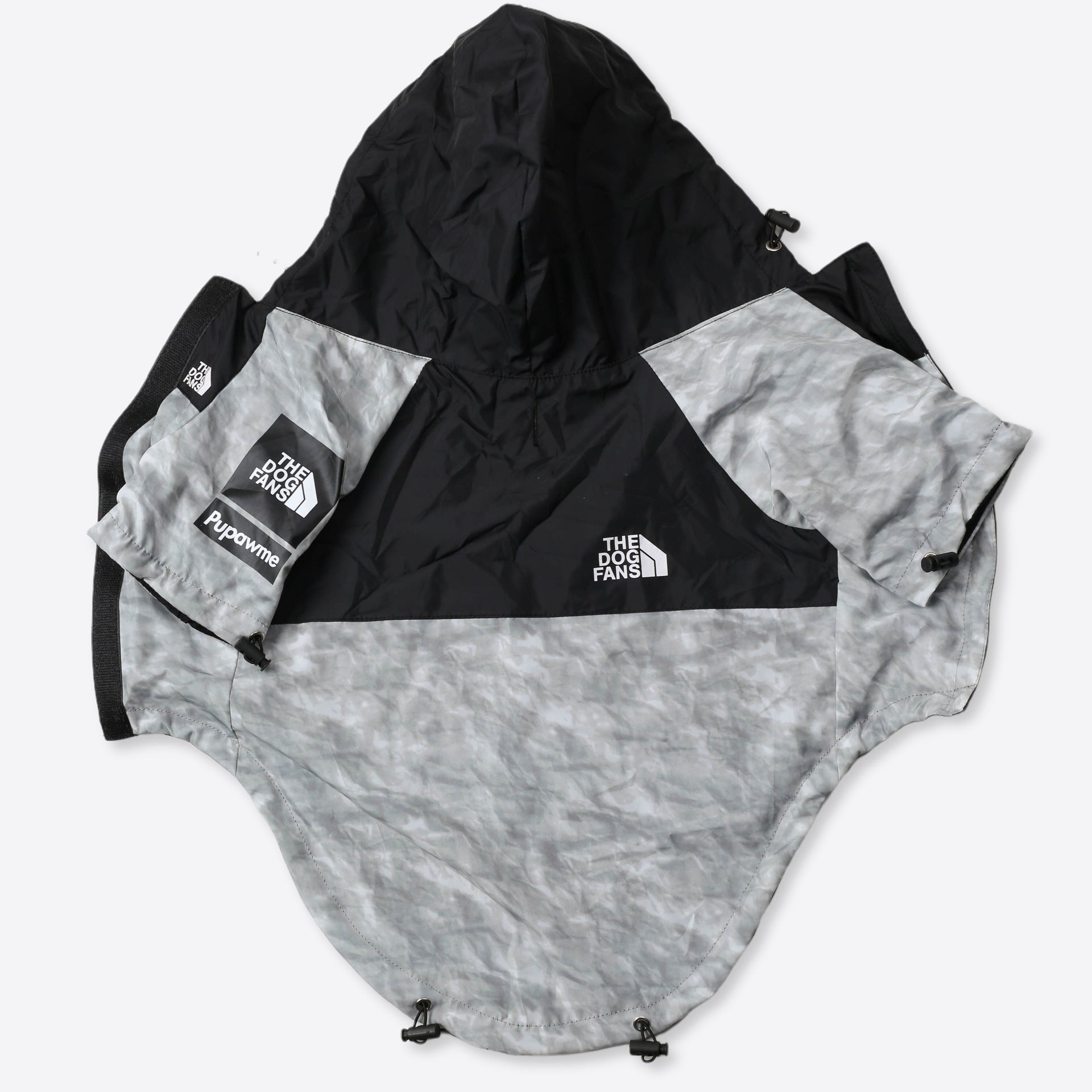 KFX-0952893 Large Dog Shell Jacket in Waste Paper Print - Sizes S to 5XL