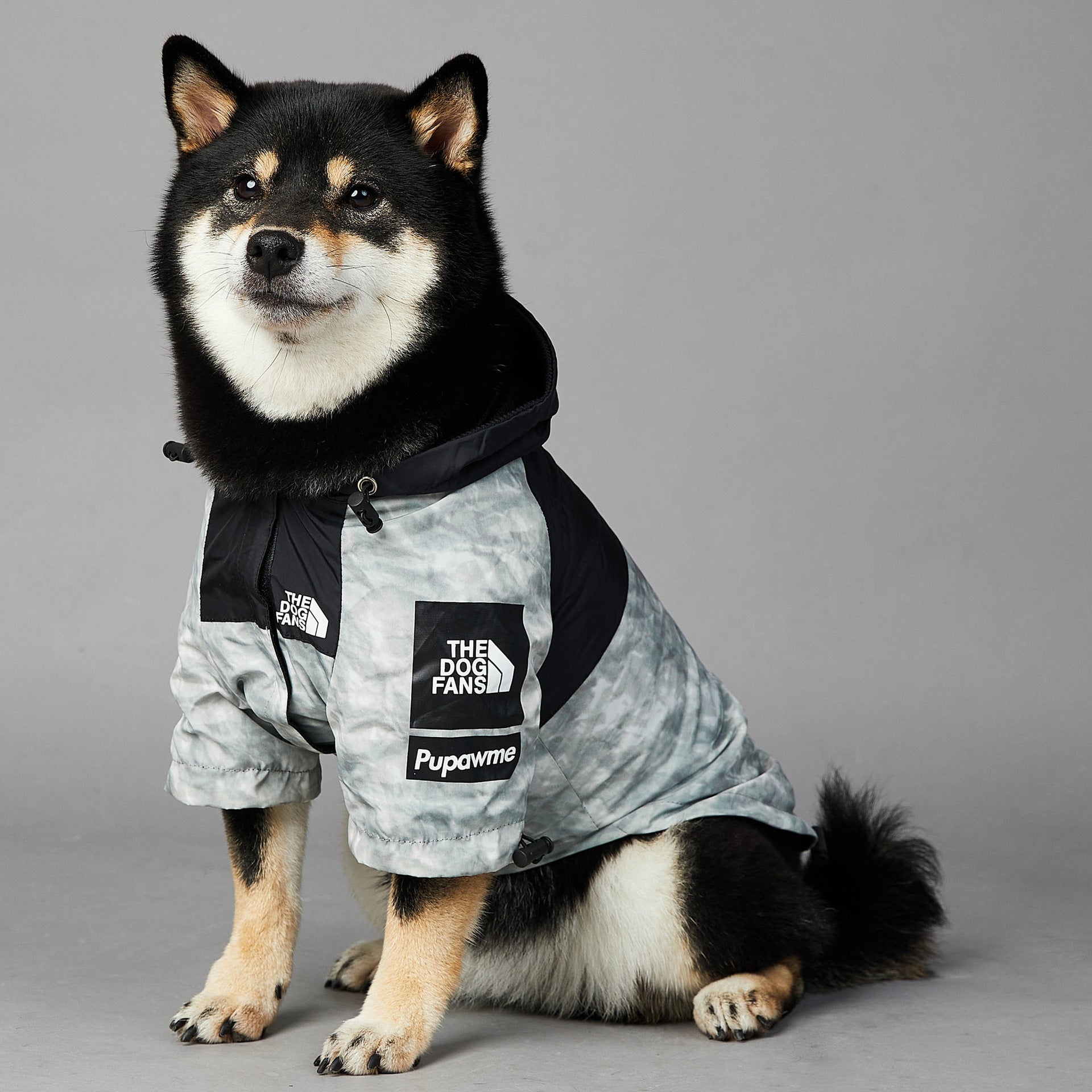 KFX-0952893 Large Dog Shell Jacket in Waste Paper Print - Sizes S to 5XL
